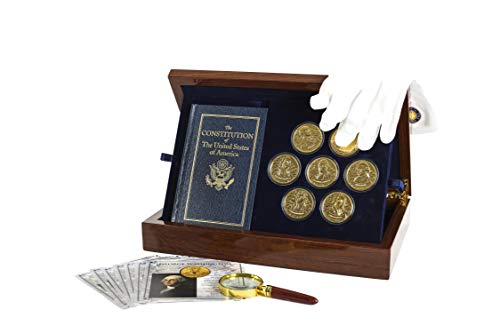 Franklin Mint Founding Fathers Coin Collection – 7-Piece 24K Gold-Plated Set!