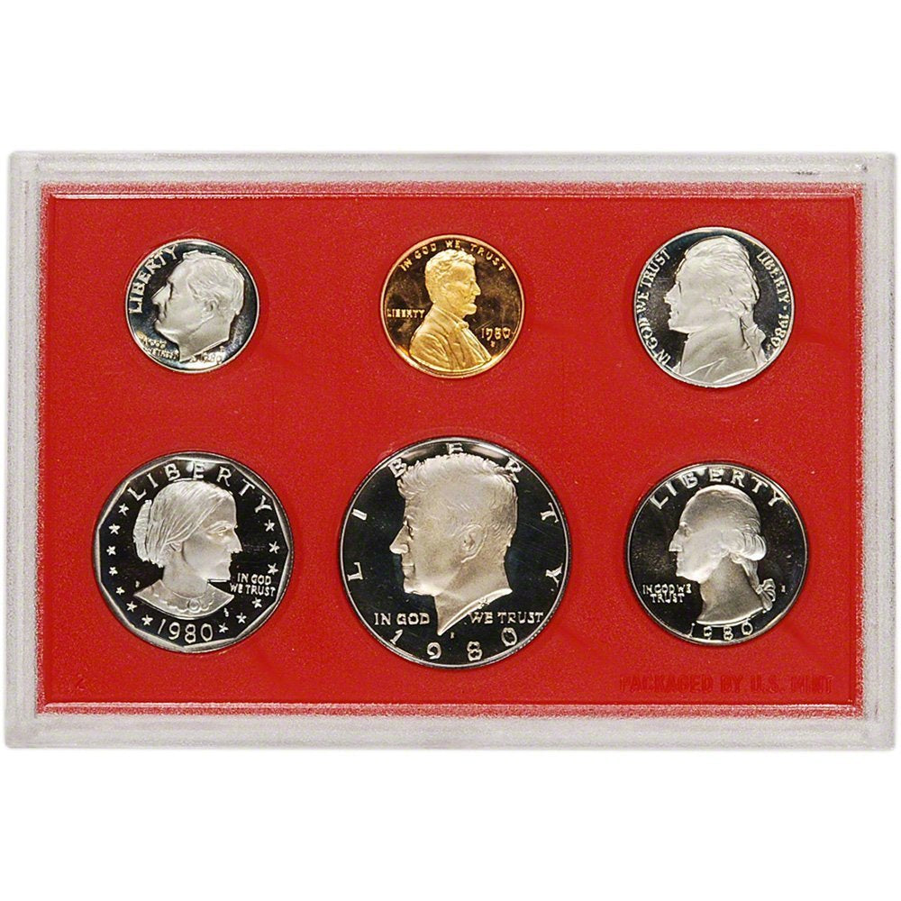 1980 S US Mint 6-Piece Proof Set with SBA Dollar OGP Proof … - Seller DCAM