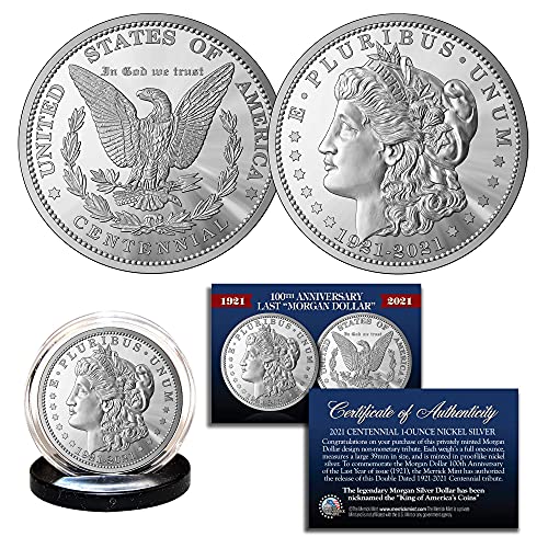 100th Anniversary Morgan Silver Dollar: Double Dated 1 OZ Medallion