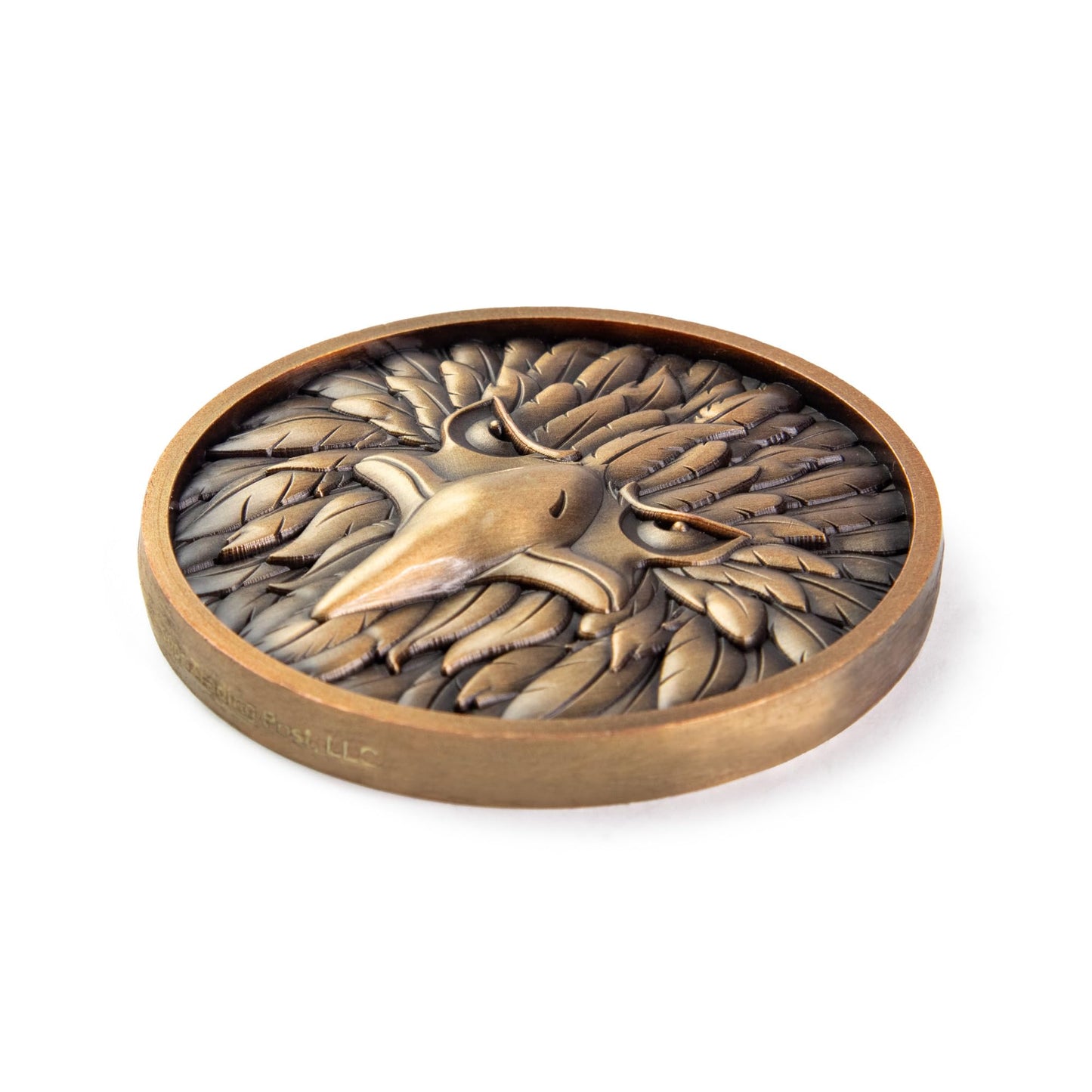 Faith and Protection: Eye of The Lord Eagle Challenge Coins – 3 Bulk, Antique Gold!