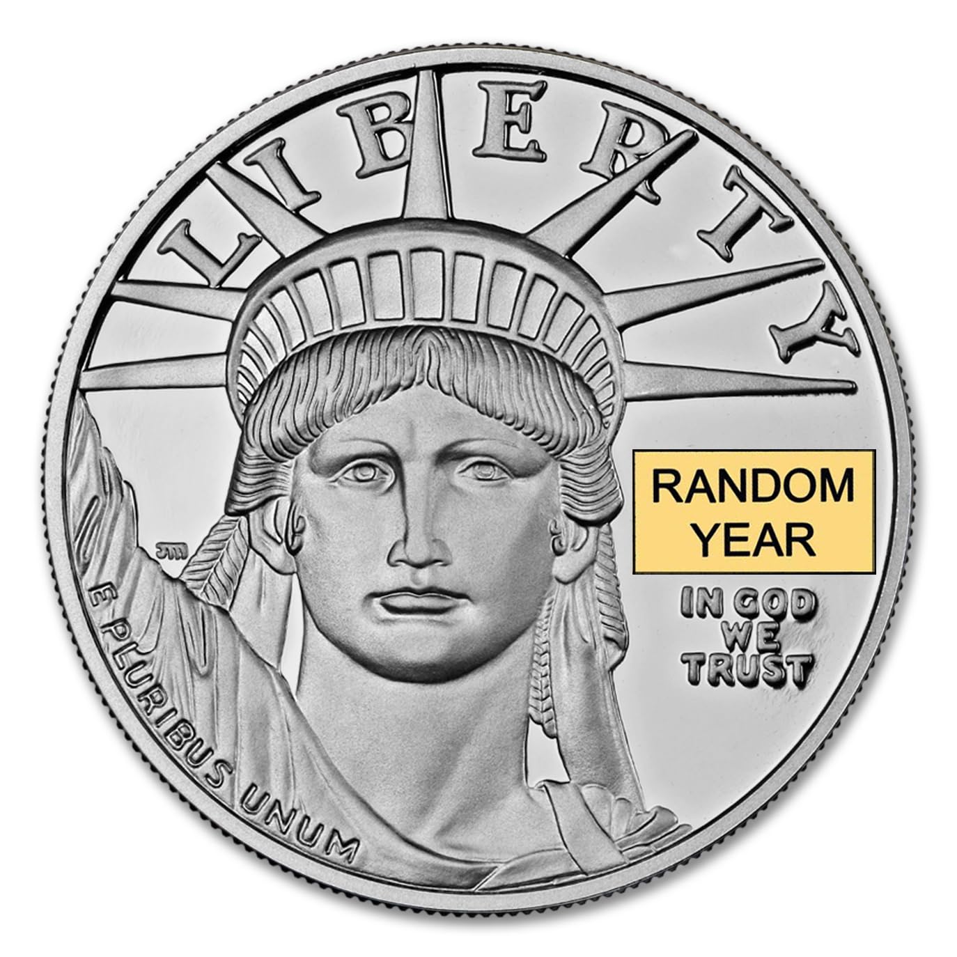 Rare 1/10 oz American Platinum Eagle Coin BU - Random Year with COA