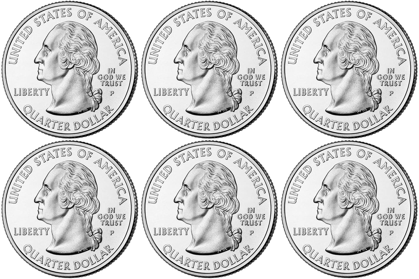 2009 P BU Territory Quarters - 6 Coin Set Quarter Seller Uncirculated