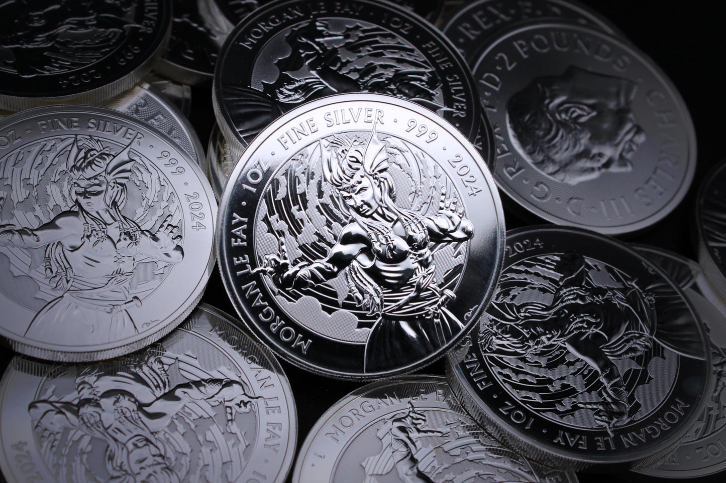 Rare 2024 1 oz Silver Morgan Le Fay Coin BU - Royal Mint £2 with COA”