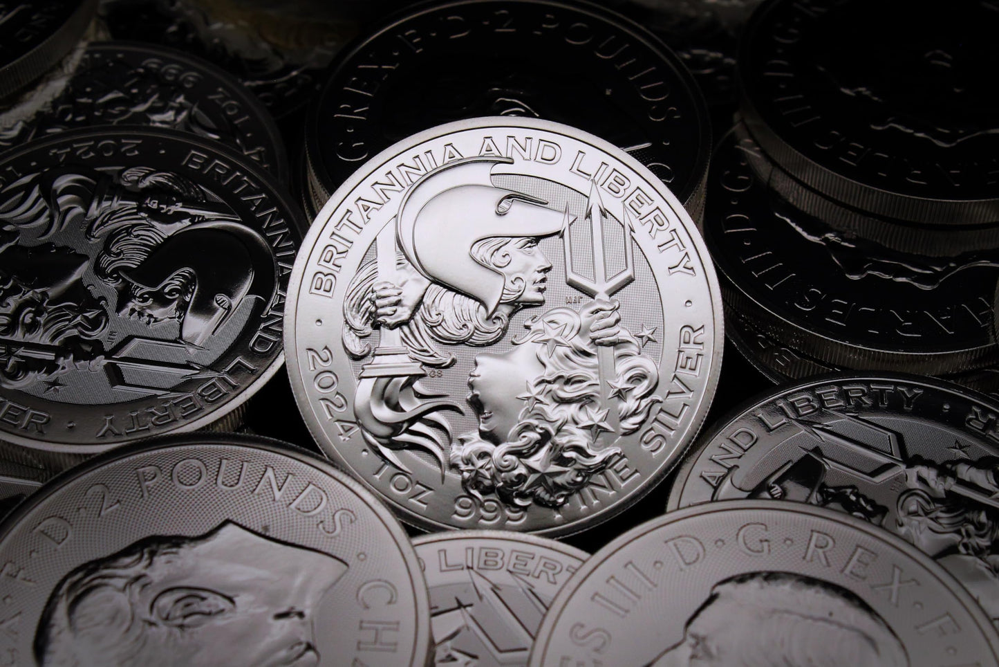 Exclusive 2024 1 oz British Silver Britannia and Liberty Coin: BU with COA”