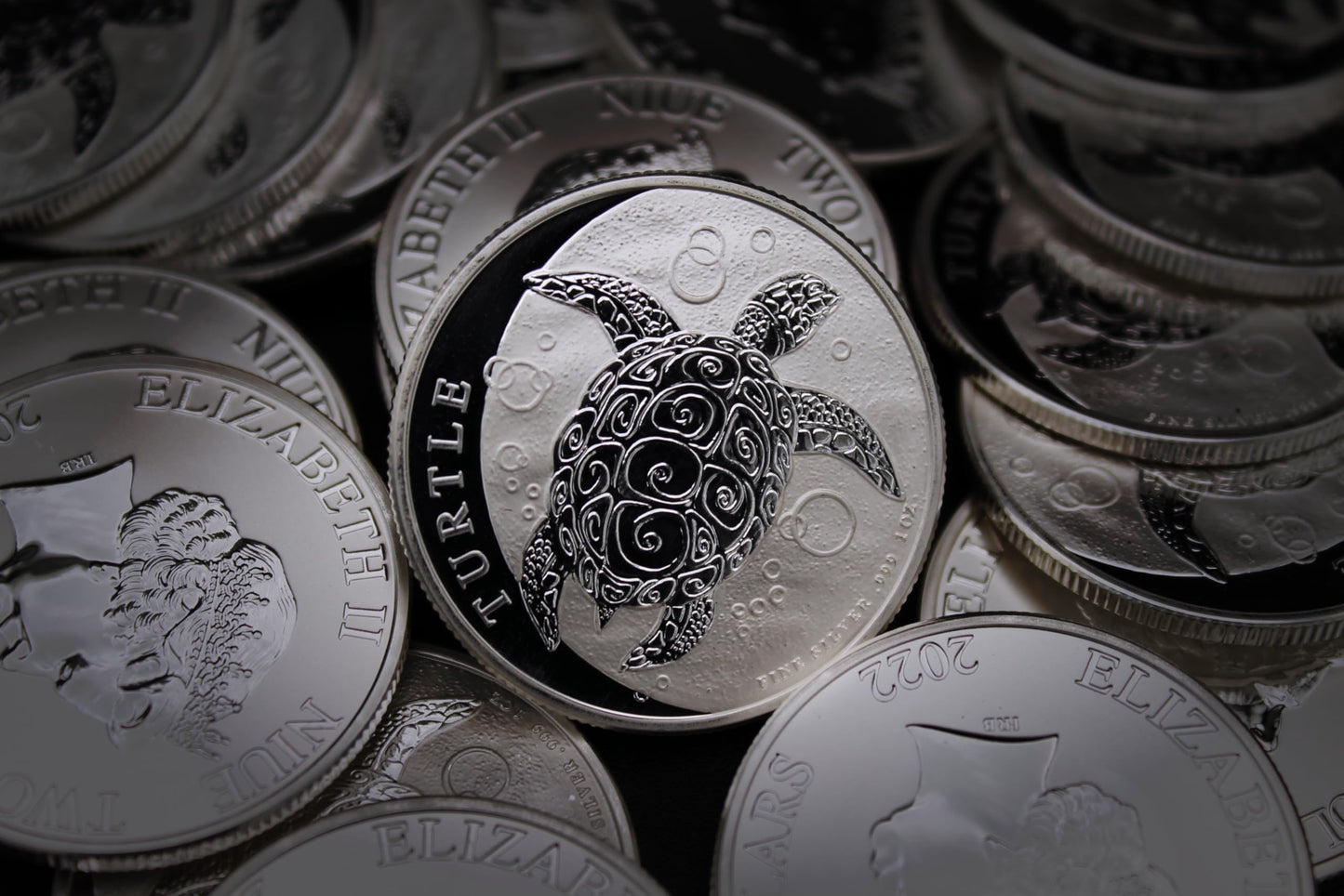 Brilliant Uncirculated 2022 Niue $2 Silver Hawksbill Turtle Coin