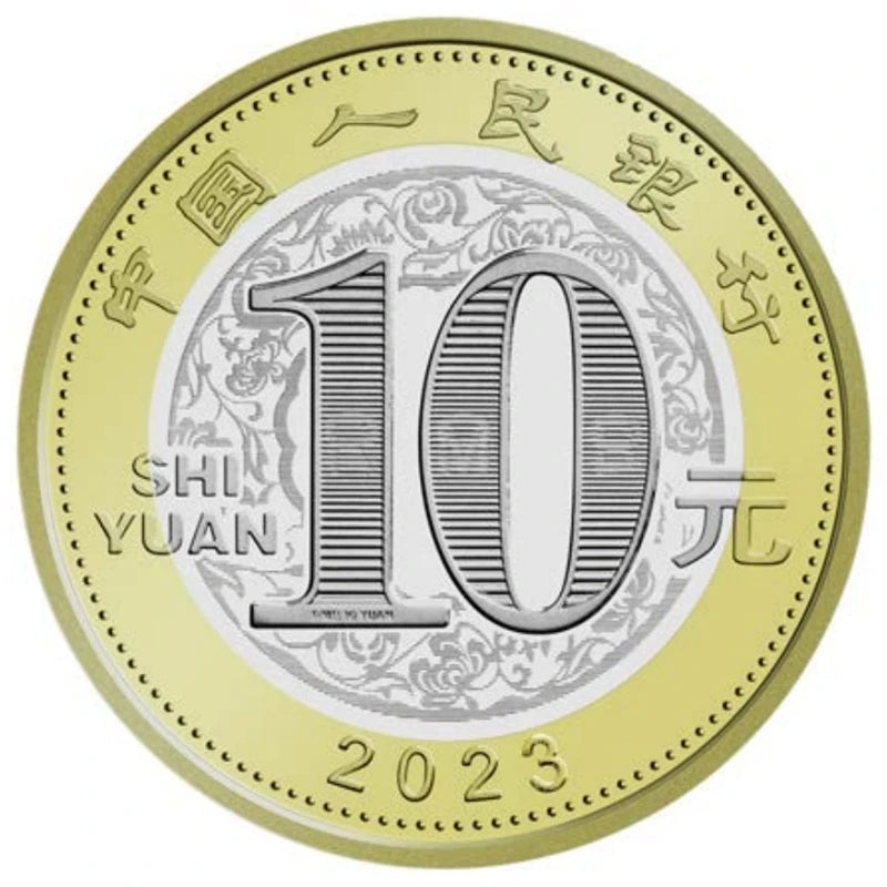 Moneda bimetálica de 10 yuanes del Año Nuevo del Conejo 2023 - Moneda original del zodiaco, PCGS/CSIC MS