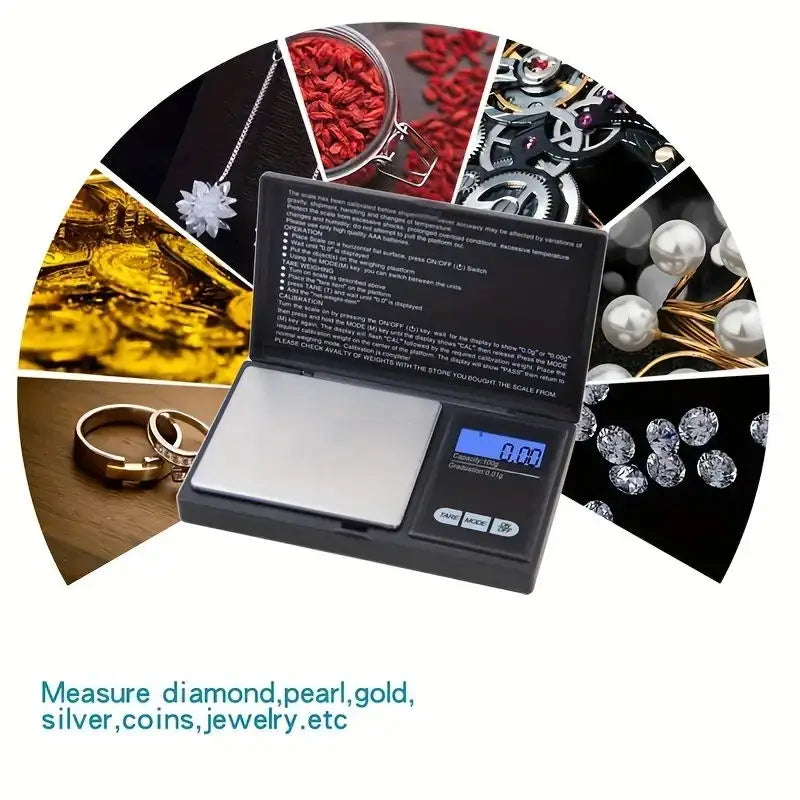 High Precision Jewelry Scale - 100g/200g/500g Digital Pocket Scale"