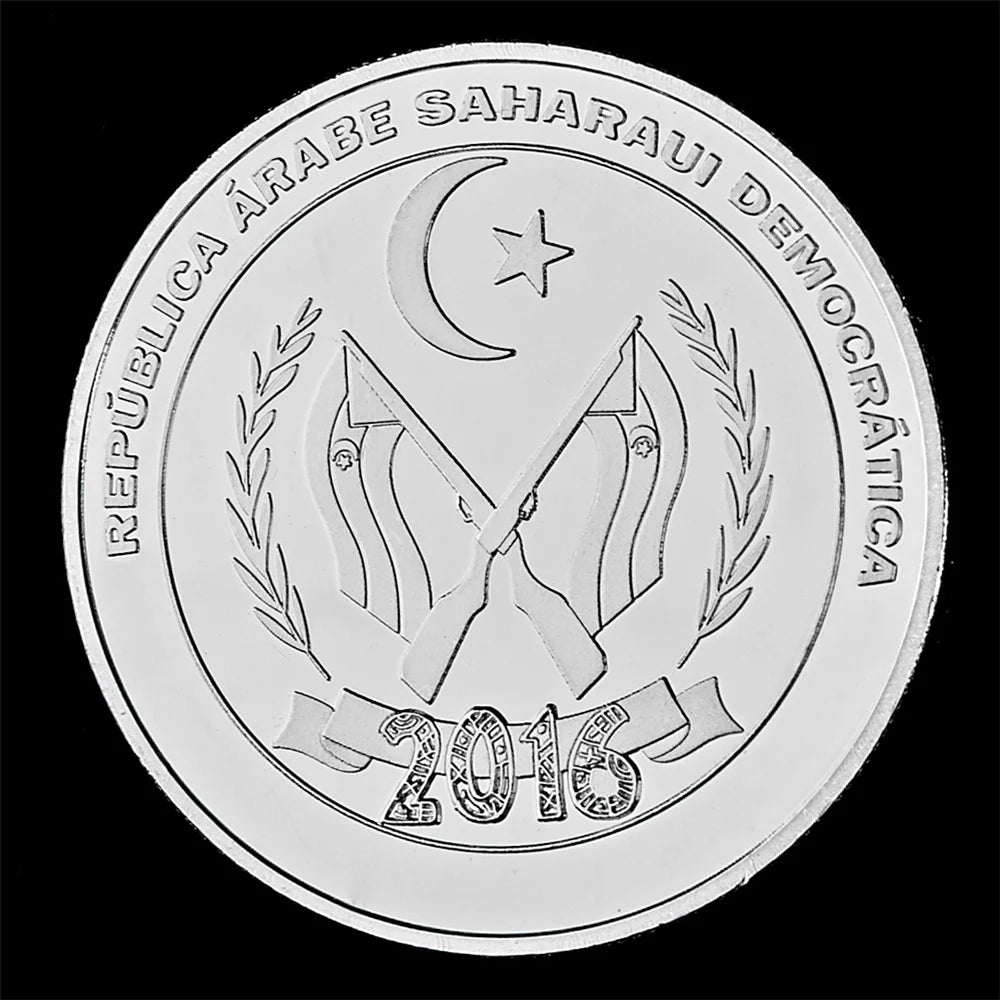 Moneda plateada de Bastet, mitología egipcia, 2016 - Colección de decoración del hogar