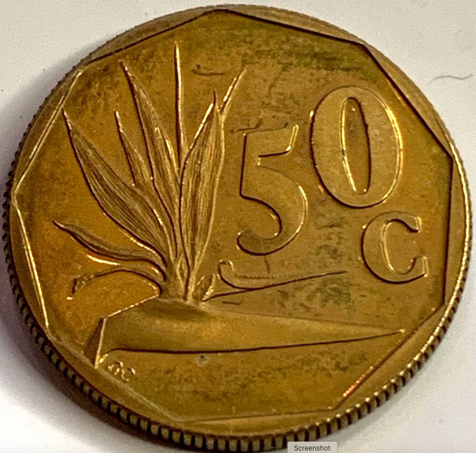 Super Rare 1990 South Africa 50 Cents Coin – Only 12,200 Minted in Pretoria