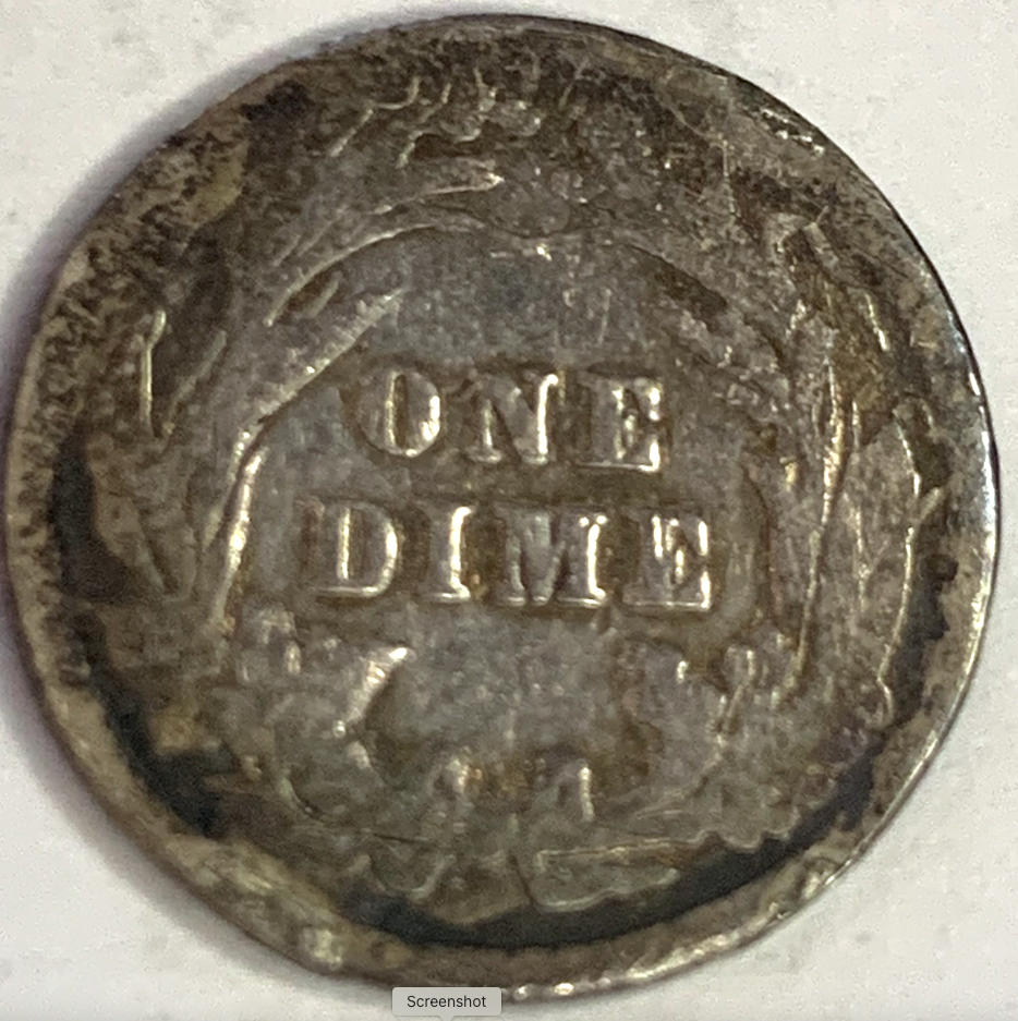 Rare 1904 Barber Dime – 90% Silver U.S. Coin from Philadelphia Mint (KM#113)