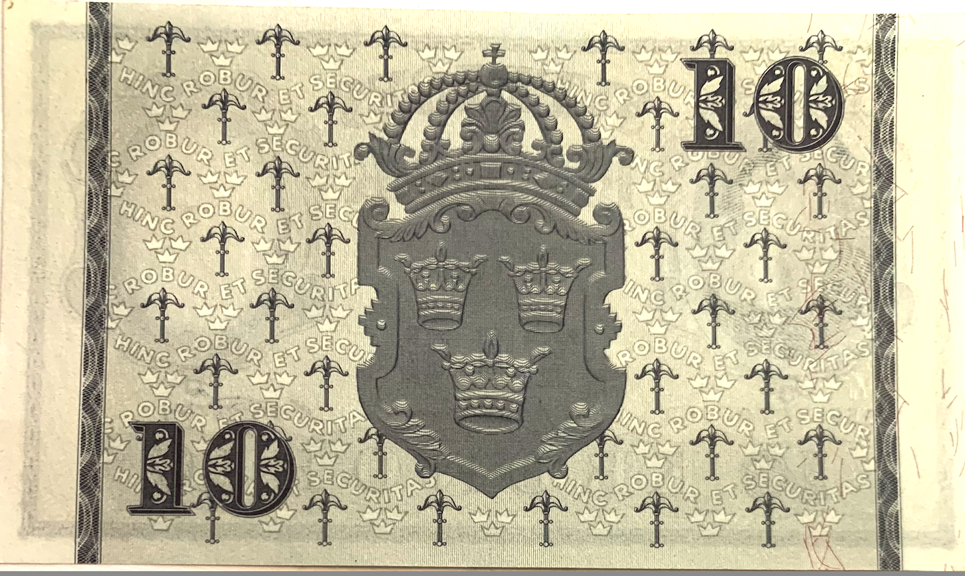 Historic Swedish 10 Kronor 1958 Note – King Gustaf VI Adolf Era, Now Demonetized
