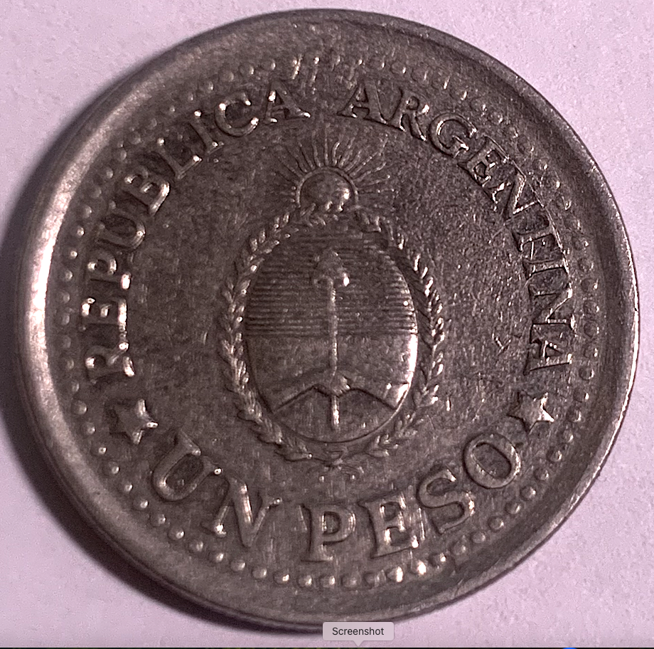 1960 Argentina 1 Peso Nickel-Steel Coin | Rare Independence Anniversary Collector’s Piece