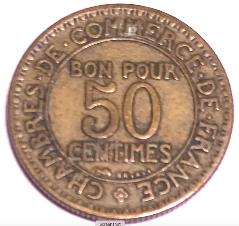 Best Seller: France 1921 2F, 1F & 1922 50c—Third Republic Bronze Trio