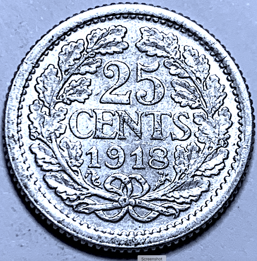 WWI Era Netherlands Silver Coin – KM#146 – Utrecht Mint – Scarce