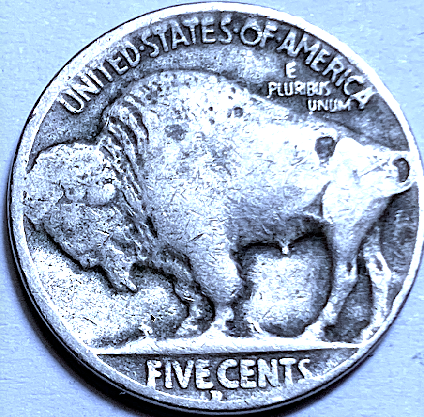 USA 1929-D 5 Cents Buffalo Nickel – KM#134 – Very Low Mintage 8.37M