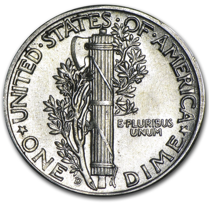 Pièces de dix cents Mercury en argent à 90 % de collection (1916-1945) - Qualité « Brillant Universel »