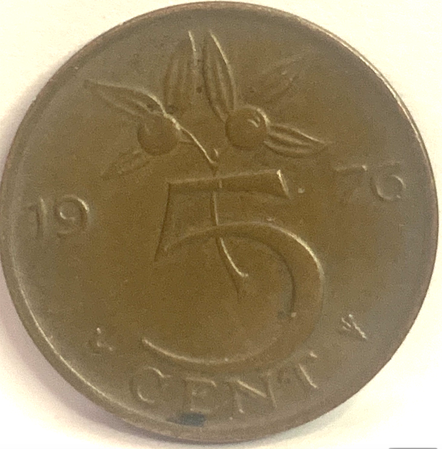 Netherlands 5 Cents 1950-1980 – Rare Bronze Coin from Queen Juliana’s Reign