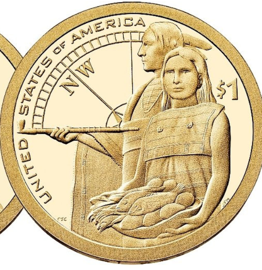 Dólar nativo americano (Sacagawea/dorado) de 2014, prueba, Casa de la Moneda de EE. UU.