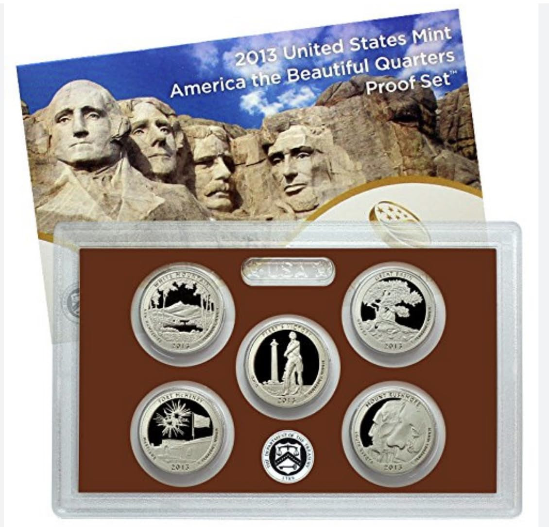 2013 S United States Mint America the Beautiful Quarters Proof Set OGP