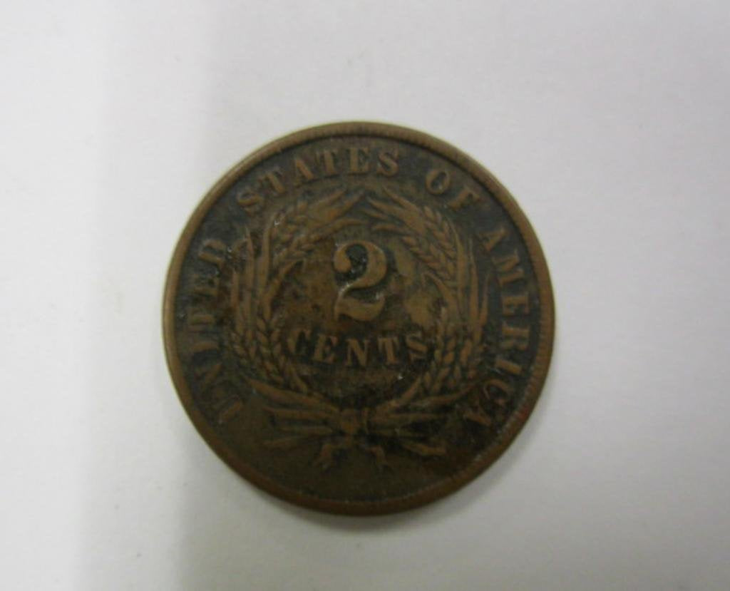 1867 No Mint Mark Two Cent Piece Circulated Civil War Era Coin Two-Cent Seller Good