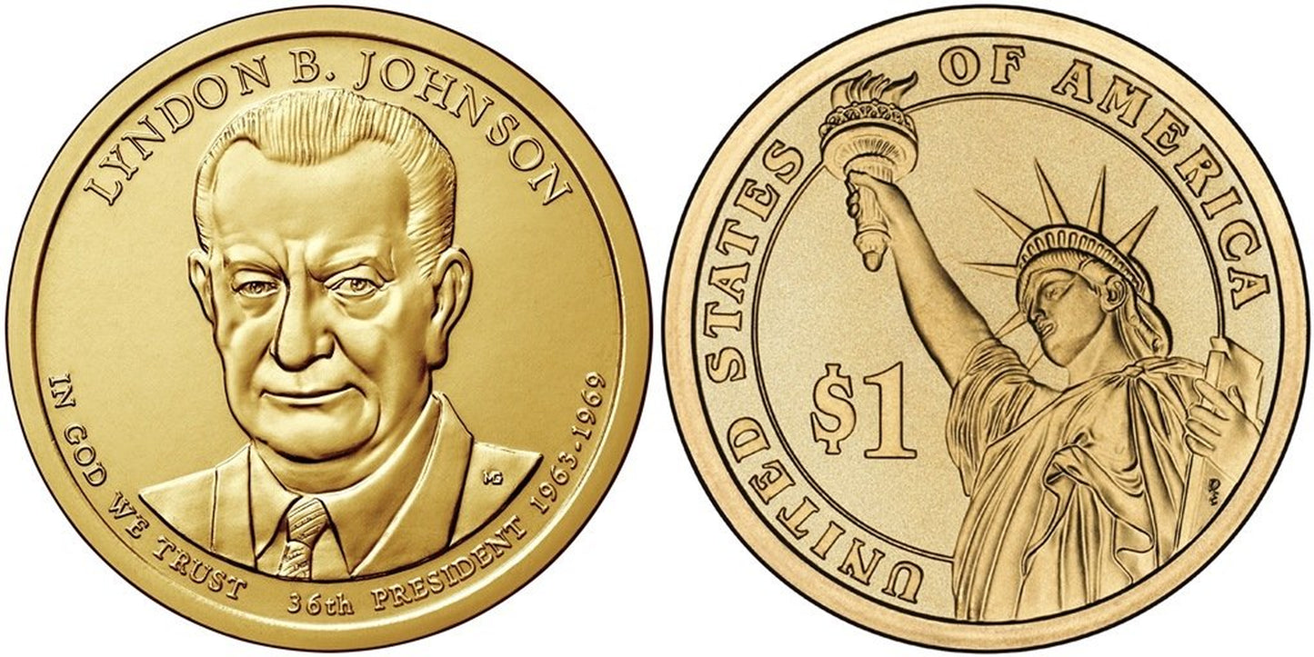 2015 P, D 2 Coin - Lyndon B. Johnson Presidential Uncirculated