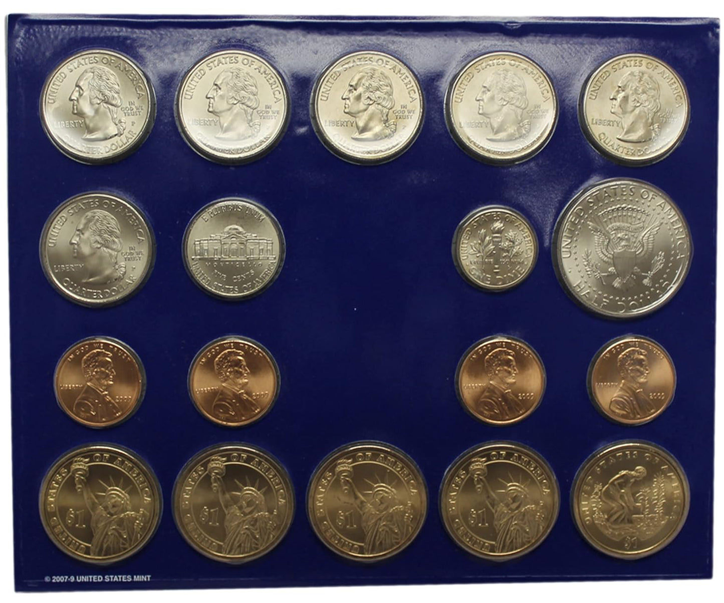 2009 P, D U.S. Mint - 36 Coin Uncirculated Set with Coa Uncirculated