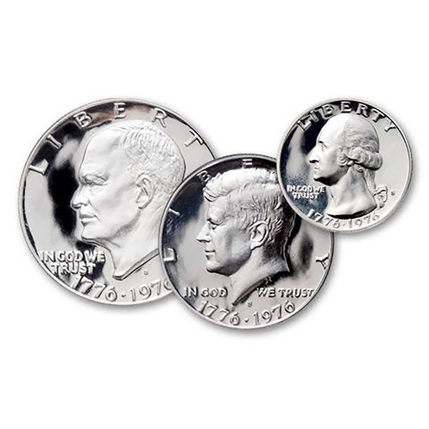 1976 S U.S. Mint 3-Coin Bicentennial 40% Silver Proof Set Proof