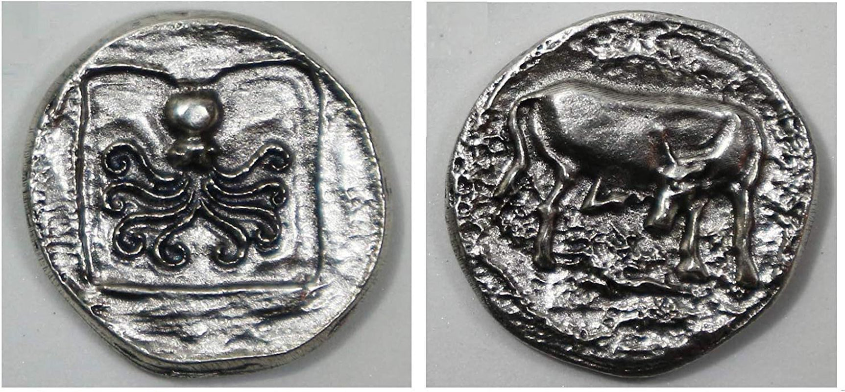 Silver Plated Ancient Greek Coins - Reproduction Tetradrachm - 5 Pieces Set