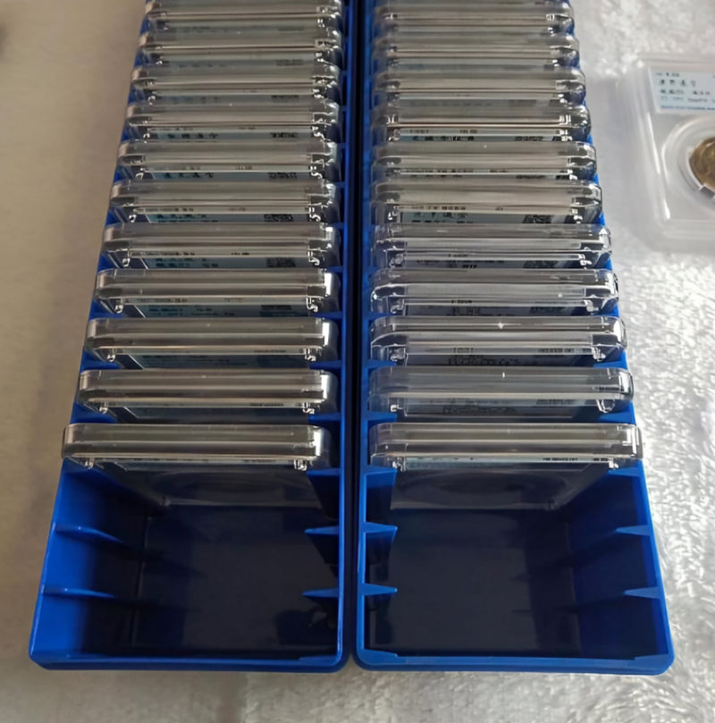 2 Blue Coin Slab Storage Boxes for 40 Coin Slabs Compatible with PCGS NGC Pmgab