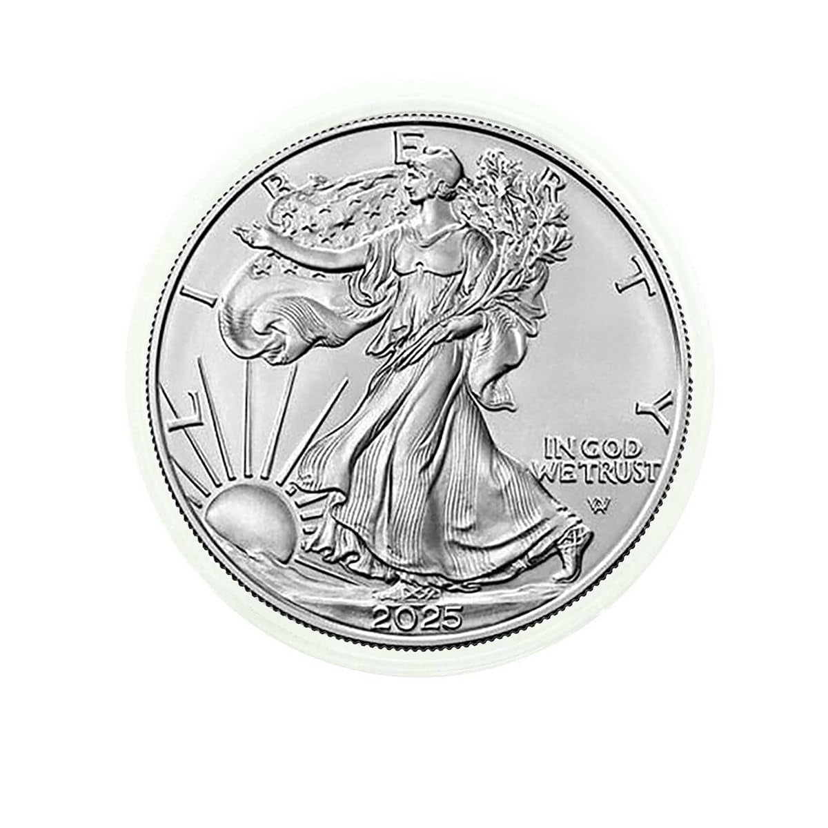 2025 American Silver Eagle .999 Fine Silver in Direct Fit Air Tite with Our Smyrnacoin Certificate of Authenticity Dollar Uncirculated US Mint