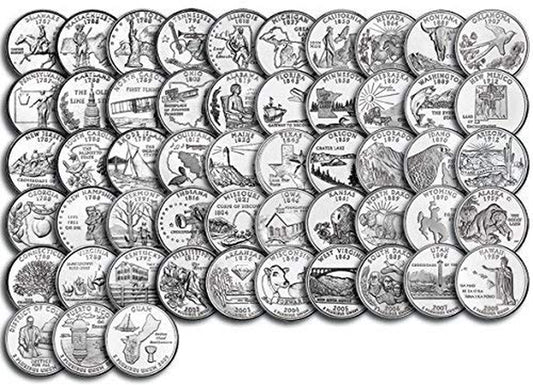 1999 P, D Complete 1999 Thru 2009 P&D 112-Coin B.U. State Quarter Set Uncirculated