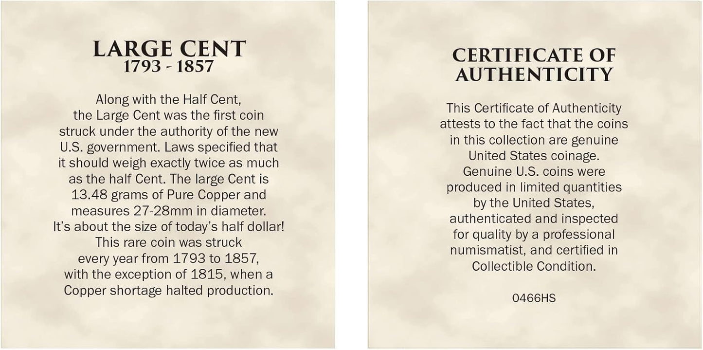 American Coin Treasures Collector'S Favorites Large Cent 1793-1857 Coin