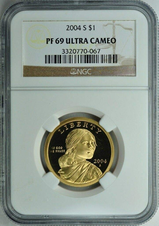 2004 S Native American Sacagawea Proof Dollar - Beautiful Coin - Professionally Graded - PR 69 Ultra Cameo - NGC