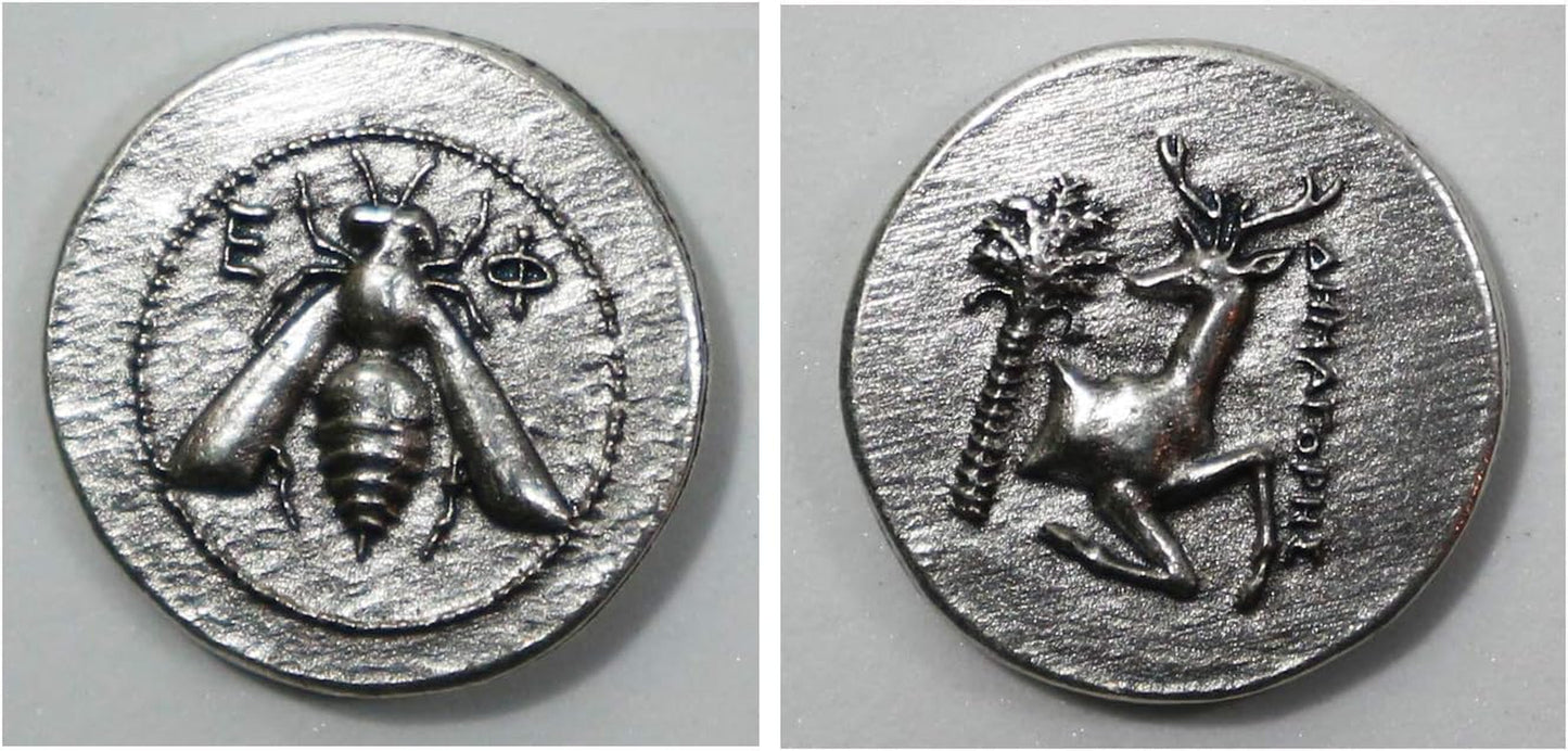 Silver Plated Ancient Greek Coins - Reproduction Tetradrachm - 5 Pieces Set