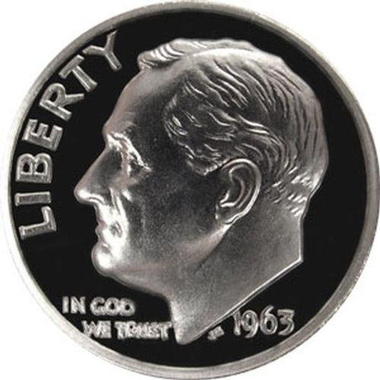 1963 P SILVER Gem Proof Roosevelt Dime US Coin