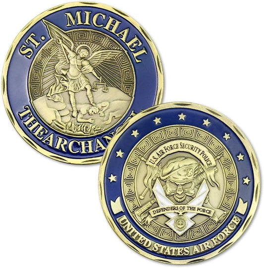 USAF Saint Michael US Air Force Security Police Challenge Coin Commemorative Gifts for Airman