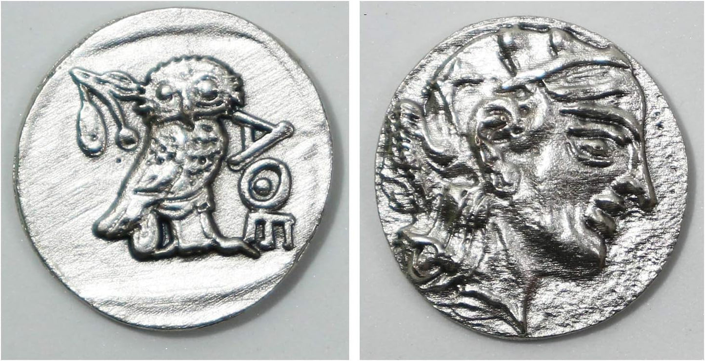 Silver Plated Ancient Greek Coins - Reproduction Tetradrachm - 5 Pieces Set