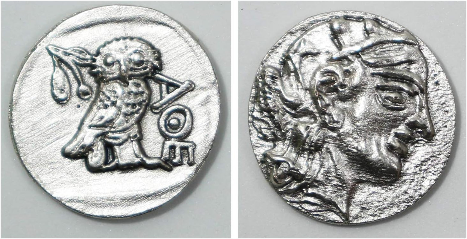 Silver Plated Ancient Greek Coins - Reproduction Tetradrachm - 5 Pieces Set