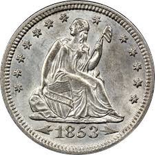 1853 Various Mint Marks Seated Liberty Quarter Quarter Good or Better