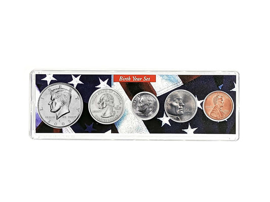 2005-5 Coin Birth Year Set in American Flag Holder Collection Seller Uncirculated