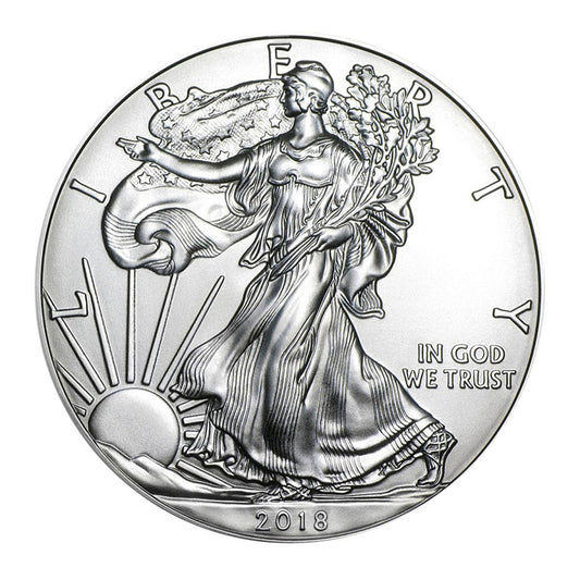 2018 American Silver Eagle with Airtite Holder .999 Fine Silver Dollar Brilliant Uncirculated