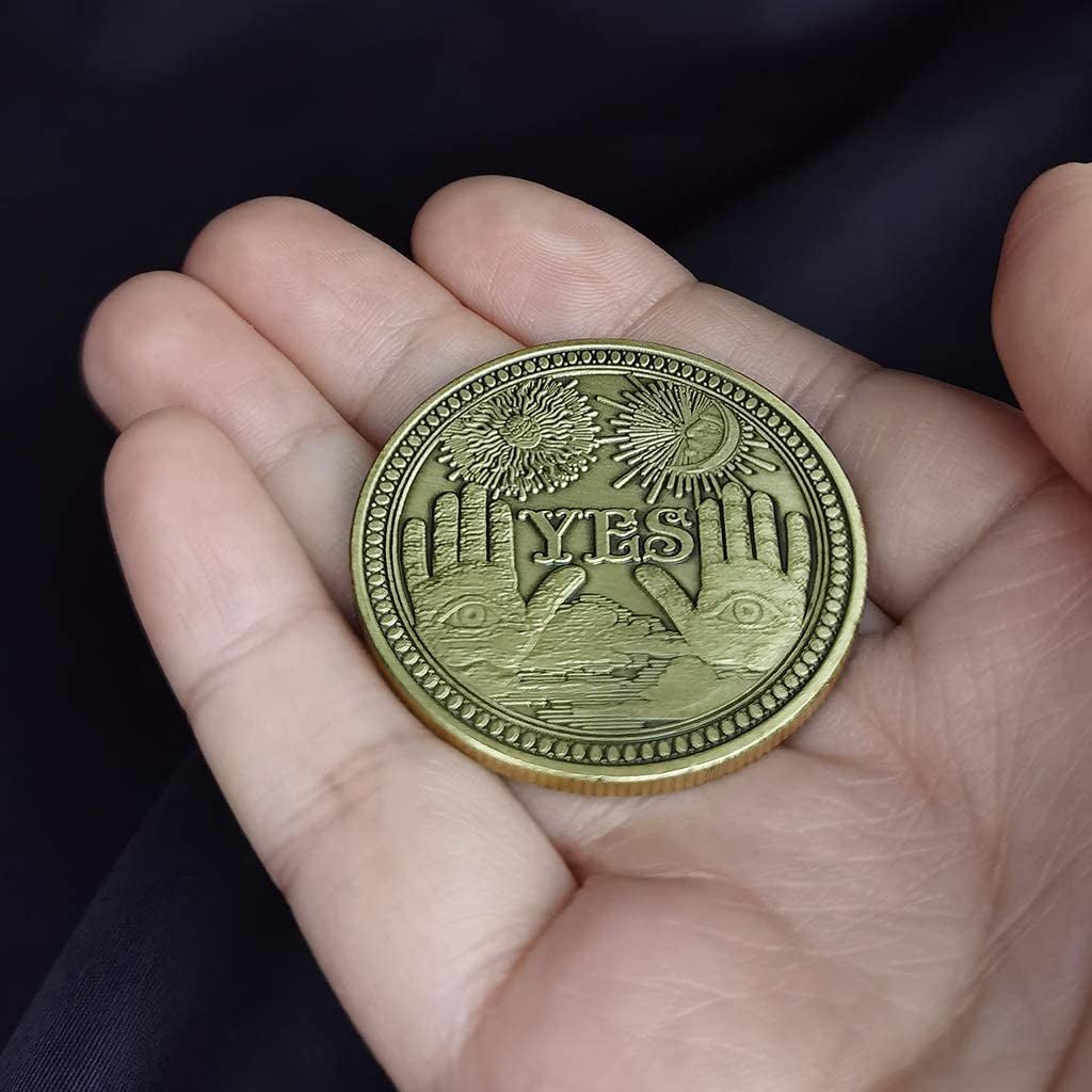 Yes No Challenge Coin Decision Maker Coin (Bronze)