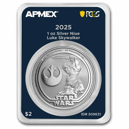 2025 Niue 1 Oz Ag Star Wars Luke Skywalker (MD® Premier +PCGS FS)