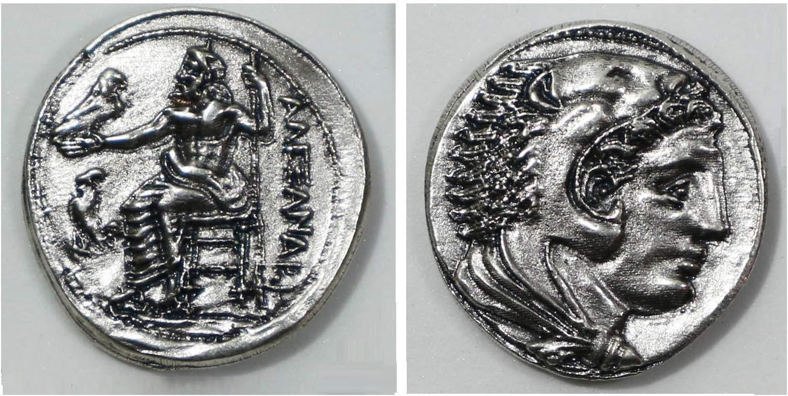 Silver Plated Ancient Greek Coins - Reproduction Tetradrachm - 5 Pieces Set