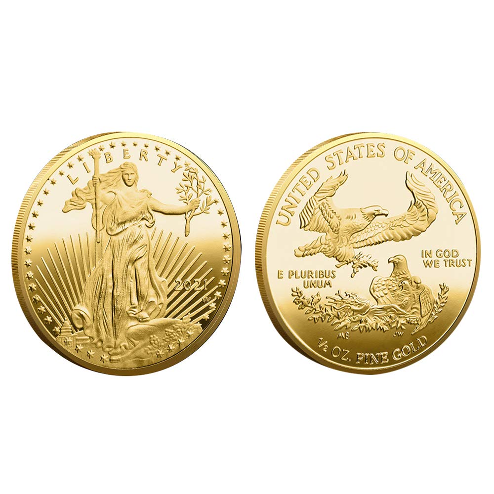 Juego único de monedas conmemorativas de la Estatua de la Libertad 2021: ¡Edición Bestkai Gold &amp; Silver!