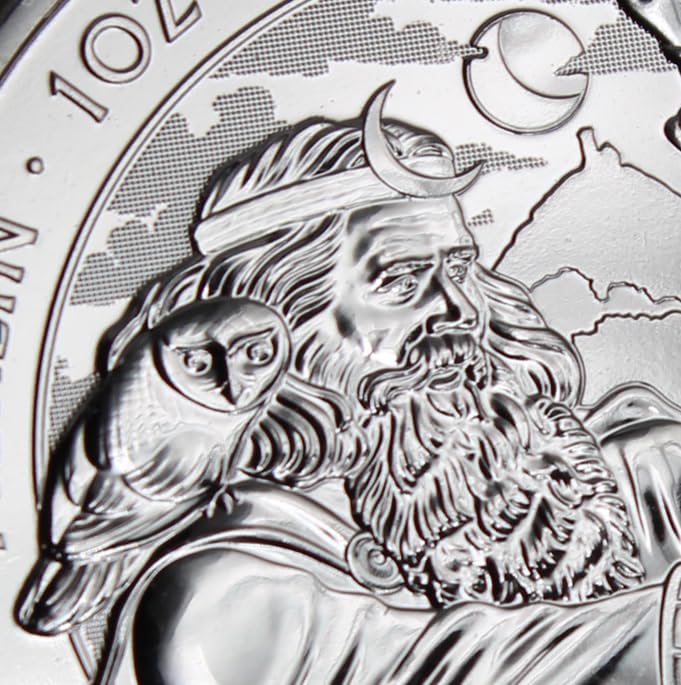 Rare 2023 1 oz British Silver Merlin Coin - Brilliant Uncirculated with COA