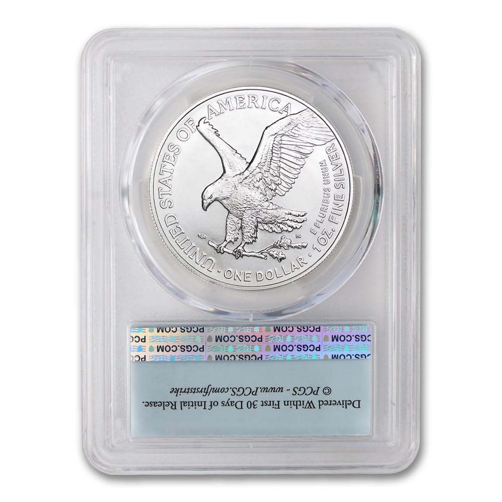 Rare 2024 (W) Silver Eagle MS-70 – Flag Label, First Strike from West Point!