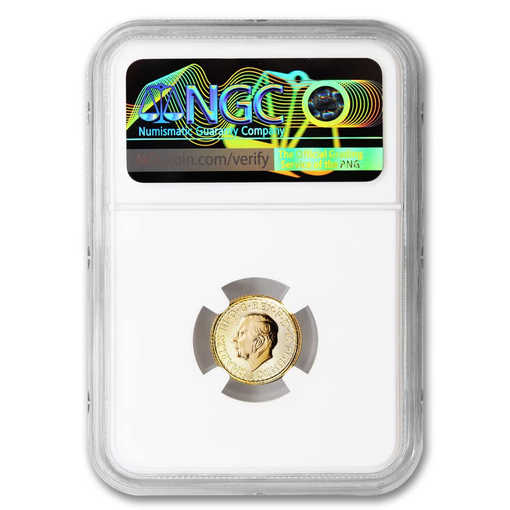 King Charles III 2023 Gold Britannia - Rare First Day of Issue, NGC Gem UNC