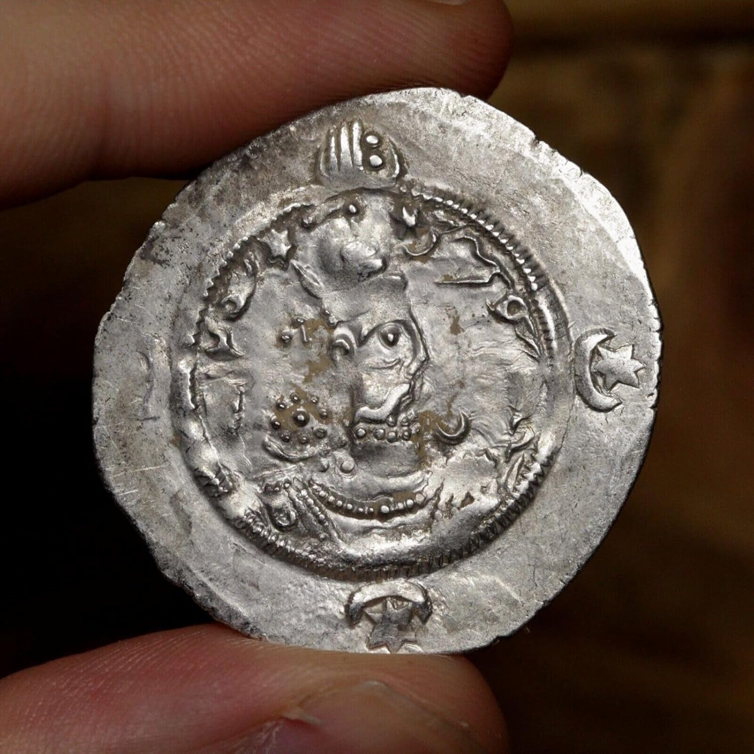 Ancient Sassanid Empire Large Silver Drachm Coin Gift Set (600 AD) with Certificate of Authenticity | Genuine Sasanian Historical Artifact