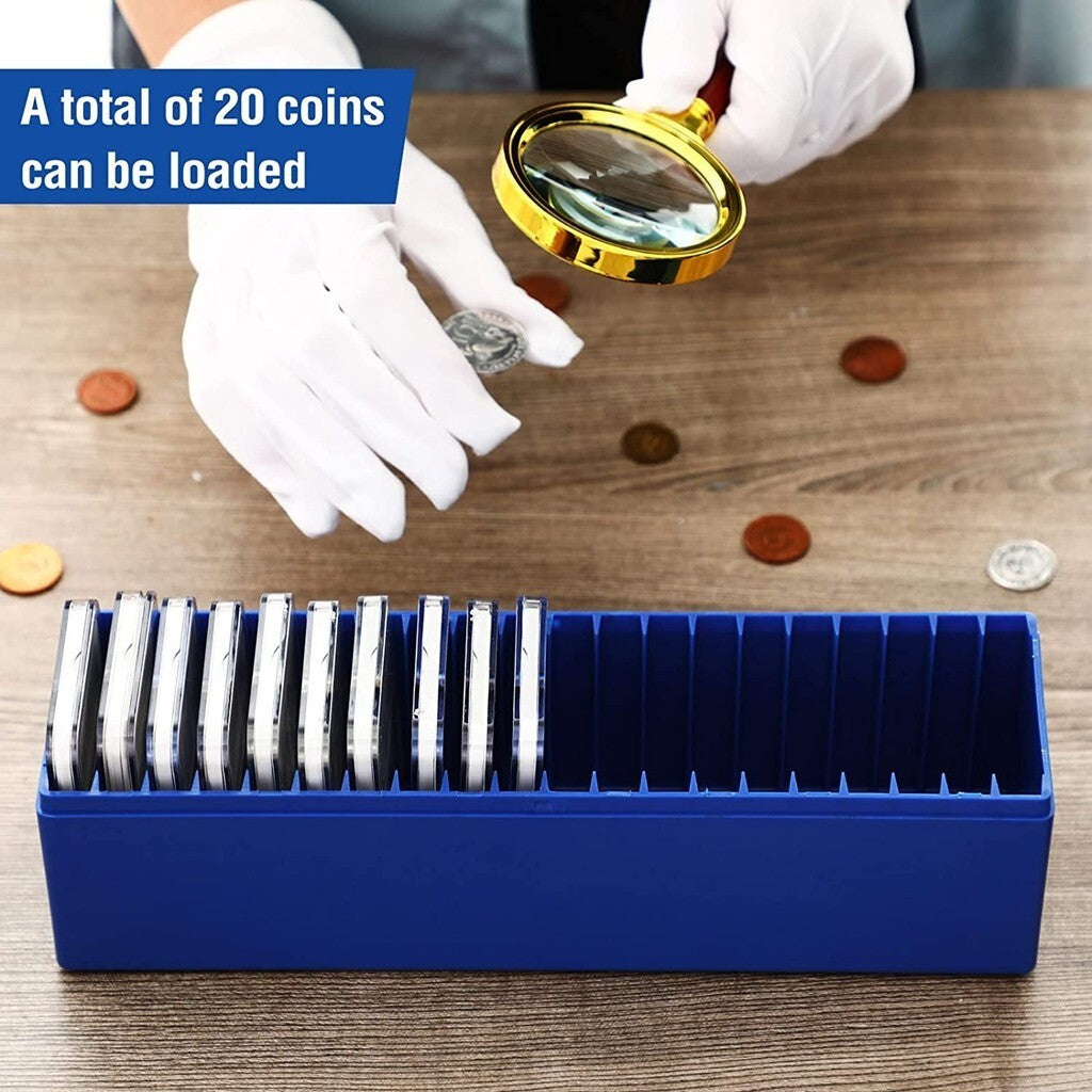 Coin Storage Box Collection Case for 20 PCGS NGC PCCB Pmgab Slab Coin Holders